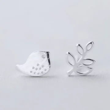 925銀針&times;小鳥與樹葉&times;耳針.avif