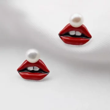 925銀針&times;普普風紅唇珍珠&times;耳針.avif