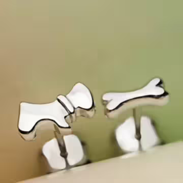 925銀針×小狗骨頭×耳針