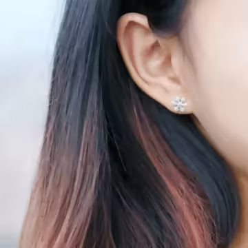 925銀針×雪花片×耳針