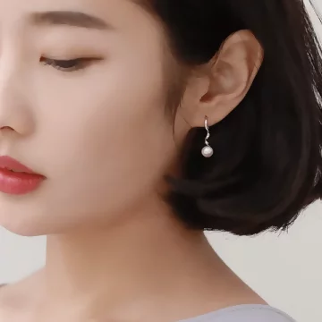 925銀針×波浪曲線珍珠×耳勾.avif