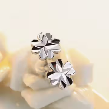 925銀針×四葉草車花×耳針