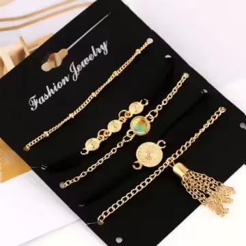 彩晶圖騰流蘇&times;五套件手鍊組