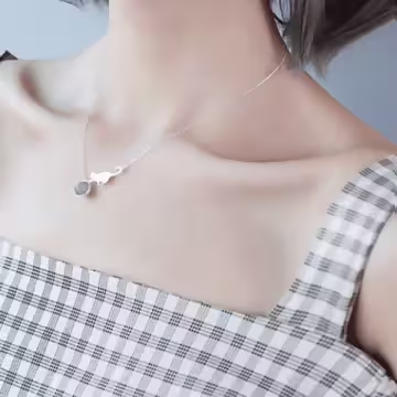 925銀飾×貓咪轉珠×鎖骨項鍊