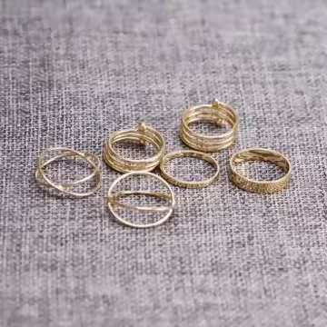 交叉繞圈圈×六套件戒指組×金