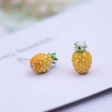 925銀針×水果小鳳梨×耳針