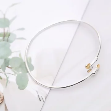 925銀飾×金枝葉×開口手環.avif