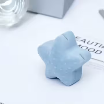 水藍海星星×適用戒指/小耳釘×絨布盒