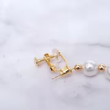 垂直插入式耳夾轉換器×螺旋耳夾×金色