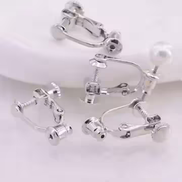 垂直插入式耳夾轉換器×螺旋耳夾×白金色