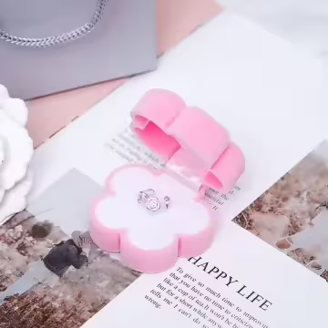 小花朵×適用戒指/小耳釘×絨布盒