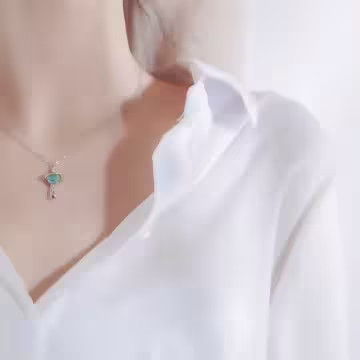 925銀飾×開啟夢想的藍鑰匙×鎖骨項鍊