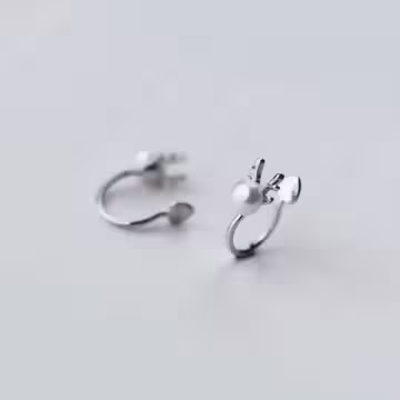 珍珠小鹿×U型耳骨耳夾