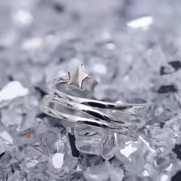 925銀飾×流星×開口戒指