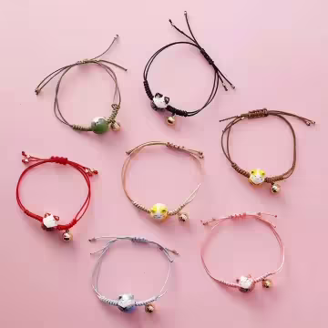 友誼御守貓×拉繩手鍊×棕