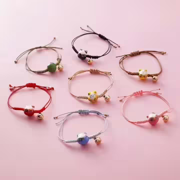 友誼御守貓×拉繩手鍊×棕