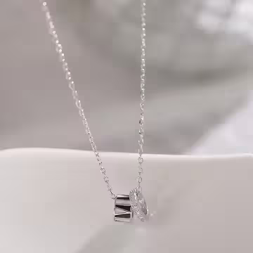 925銀飾&times;兩環一心&times;鎖骨項鍊