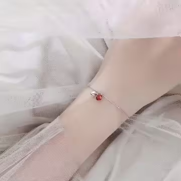 925銀飾&times;甜美紅心鈴鐺&times;手鍊