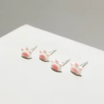 925銀針×貓咪粉紅肉球×耳針.avif