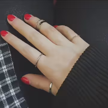 寬環細環×十套件戒指組×銀色