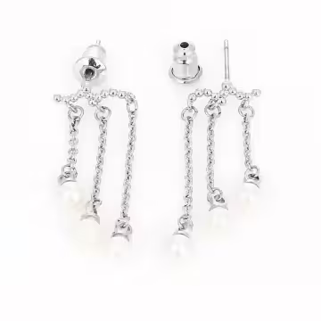 珍珠垂簾流蘇×吊墜耳環