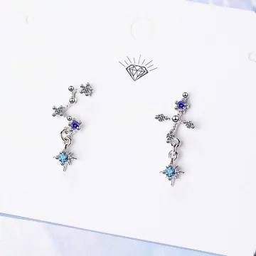 北斗十字星光芒×不對稱吊墜耳環.avif