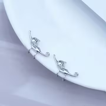 慵懶的貓咪×U型耳夾