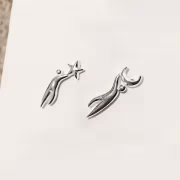 925銀針×追星捧月×耳針