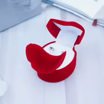 雙心×適用對戒×絨布盒