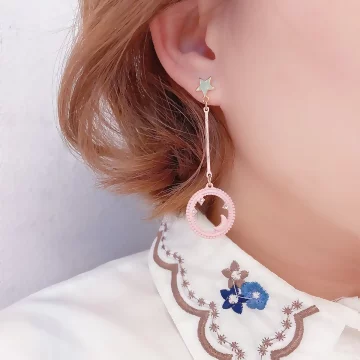 星月粉嫩圓環×吊墜耳環.avif
