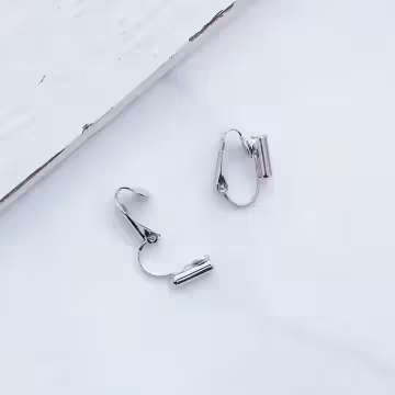 彎針插入式耳夾轉換器×三角耳夾×白金色