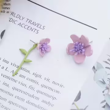 春暖花開×不對稱後掛式耳環×共二色