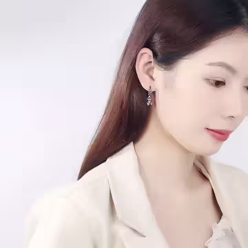 星星小熊愛心×不對稱吊墜耳扣