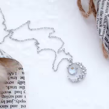 925銀飾×上弦月之星×鎖骨項鍊