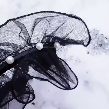 黑蕾絲珍珠×髮箍