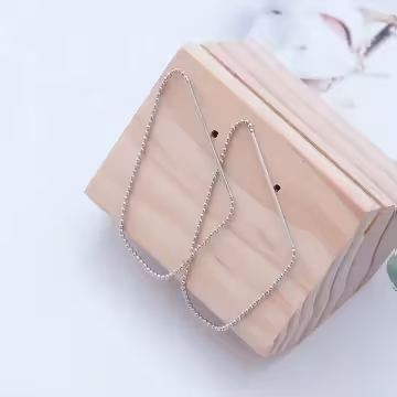 925銀針×隨性圓珠鍊條×耳針