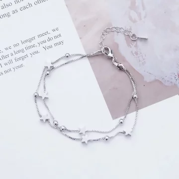 925銀飾×星星圓珠雙層×手鍊.avif