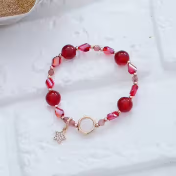 六角幾何星星×固定式串珠手環×共四色