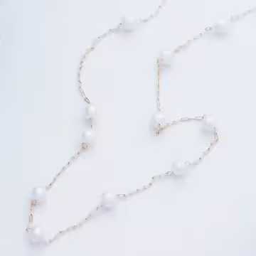 氣質滿串珍珠×鎖骨項鍊