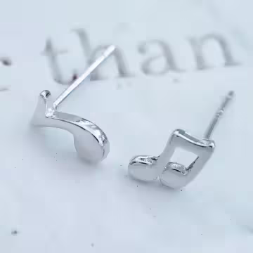 925銀針×小音符×不對稱耳針