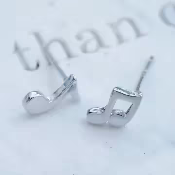 925銀針×小音符×不對稱耳針