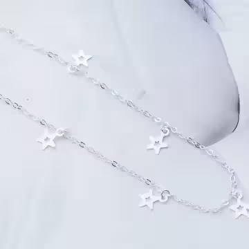 925銀飾×清新五角星×腳鍊