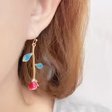 風中的玫瑰×吊墜耳勾