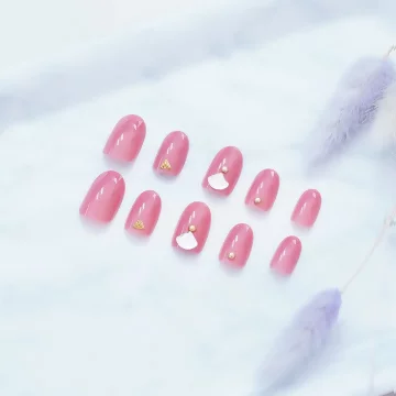桃粉扇形水鑽亮面×穿戴式手指甲片×二十四入.avif
