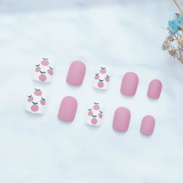 水蜜桃粉白霧面×穿戴式手指甲片×二十四入.avif