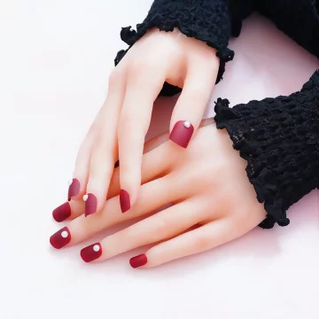 酒紅小珍珠霧面×穿戴式手指甲片×二十四入.avif