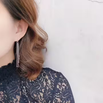 正方幾何流蘇×吊墜耳線