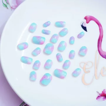 兒童×卡通插畫亮面×穿戴式手指甲片×二十四入.avif