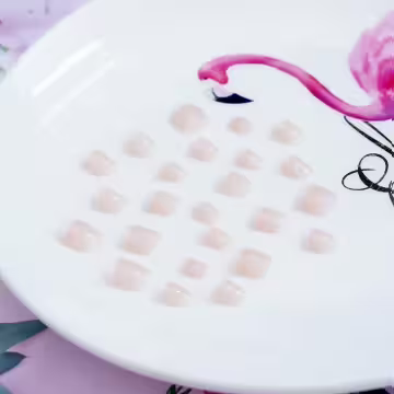 兒童×法式透粉亮面×穿戴式手指甲片×二十四入