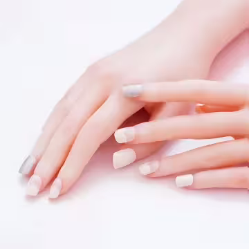 法式粉膚銀蔥亮面×穿戴式手指甲片×二十四入
